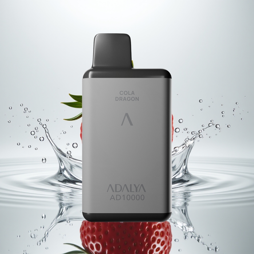 Adalya AD 10000 Züge Space Gray Erdbeer-Spritzer USB-C 14ml 2%