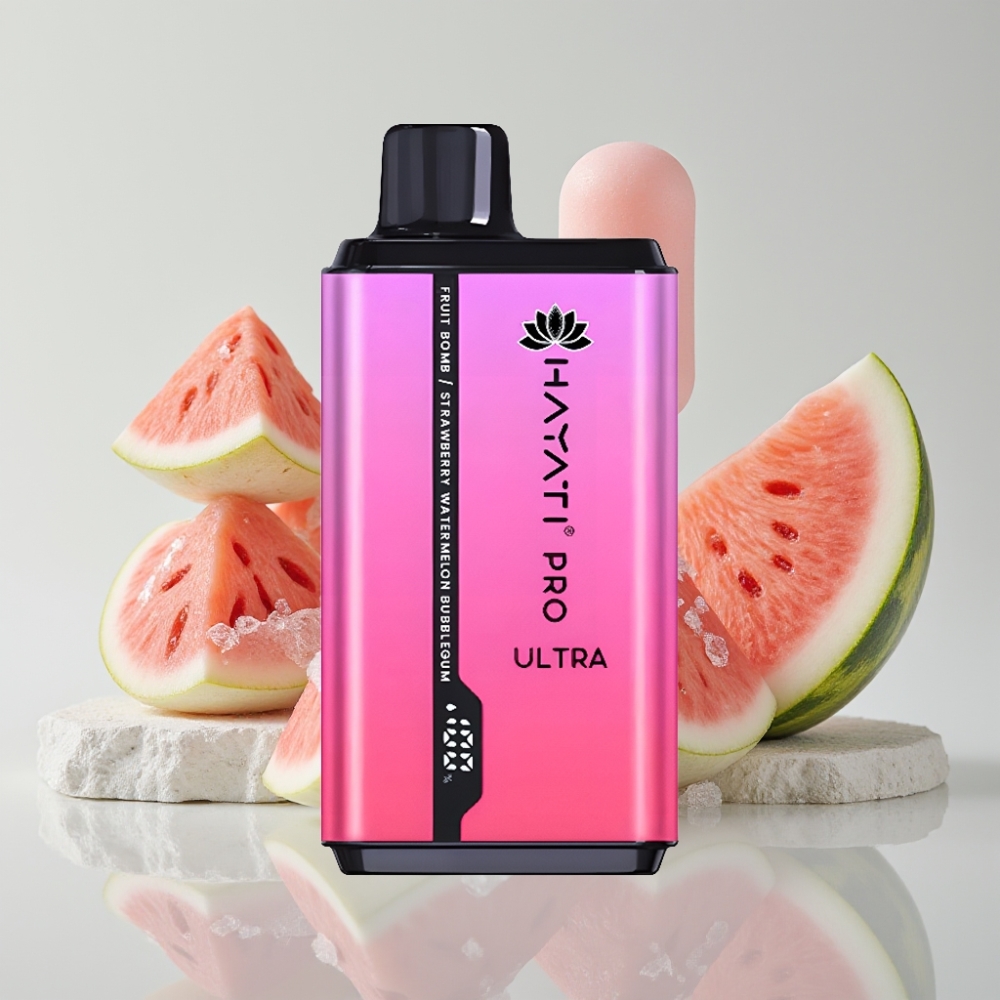 Hayati Pro Ultra 15000+ 850mAh 24ml 2% Frucht Bombe Erdbeer-Wassermelone Kaugummi