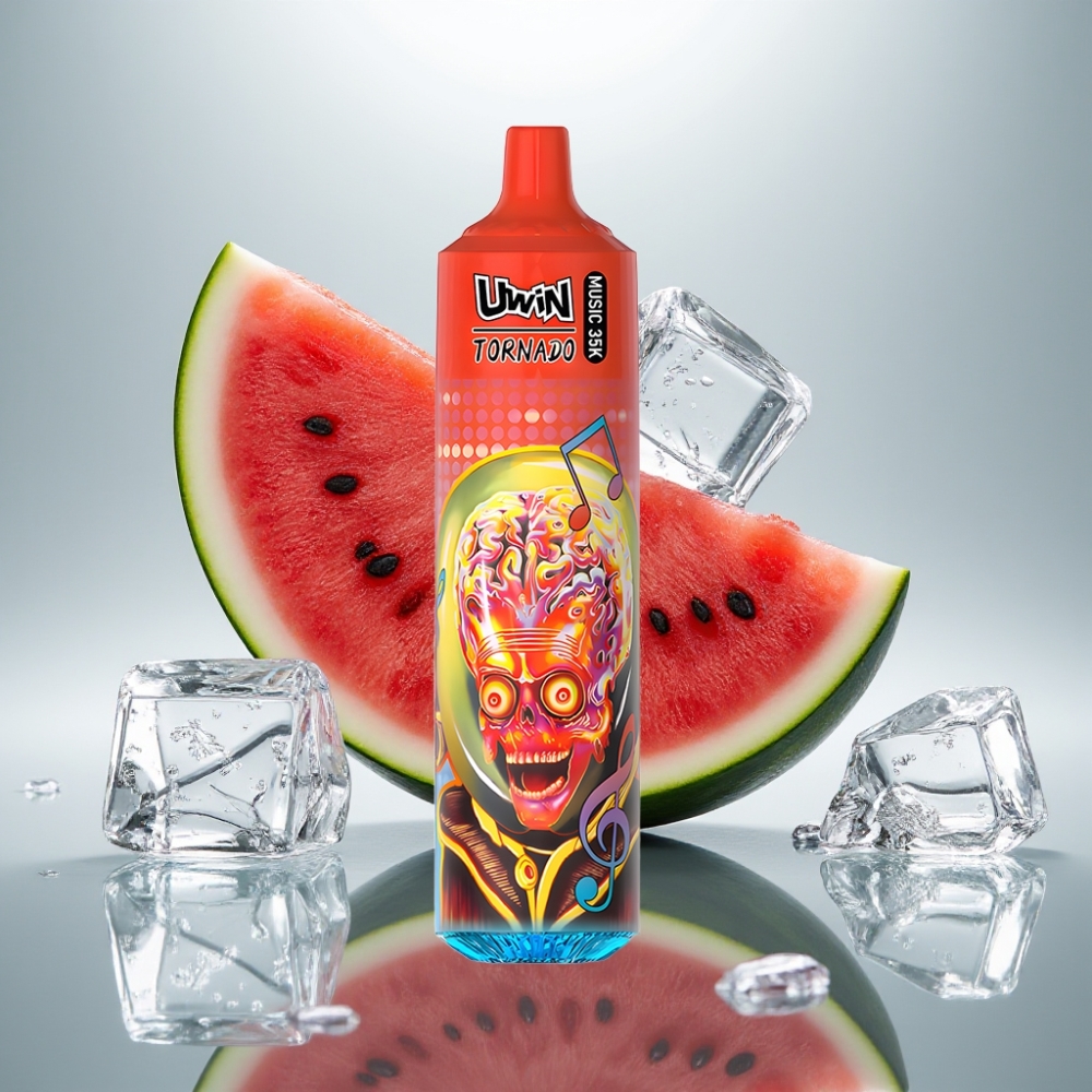 Uwin Tornado 35000 Music 600mAh Typ-C Wassermelone Eis